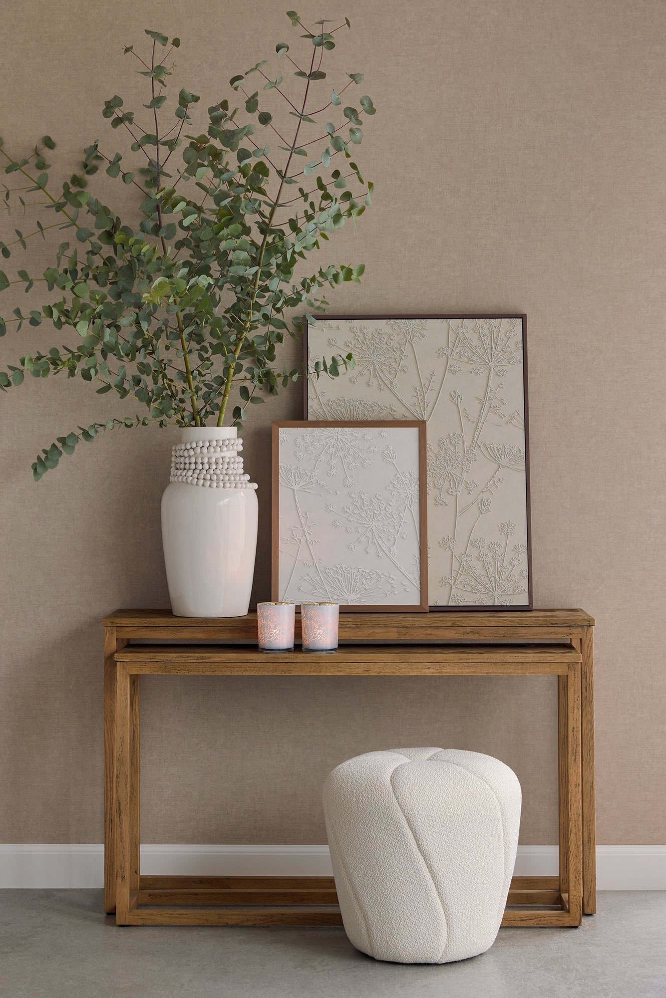 350586 Belgian Linen Brown/Taupe Wallpaper by Eijffinger