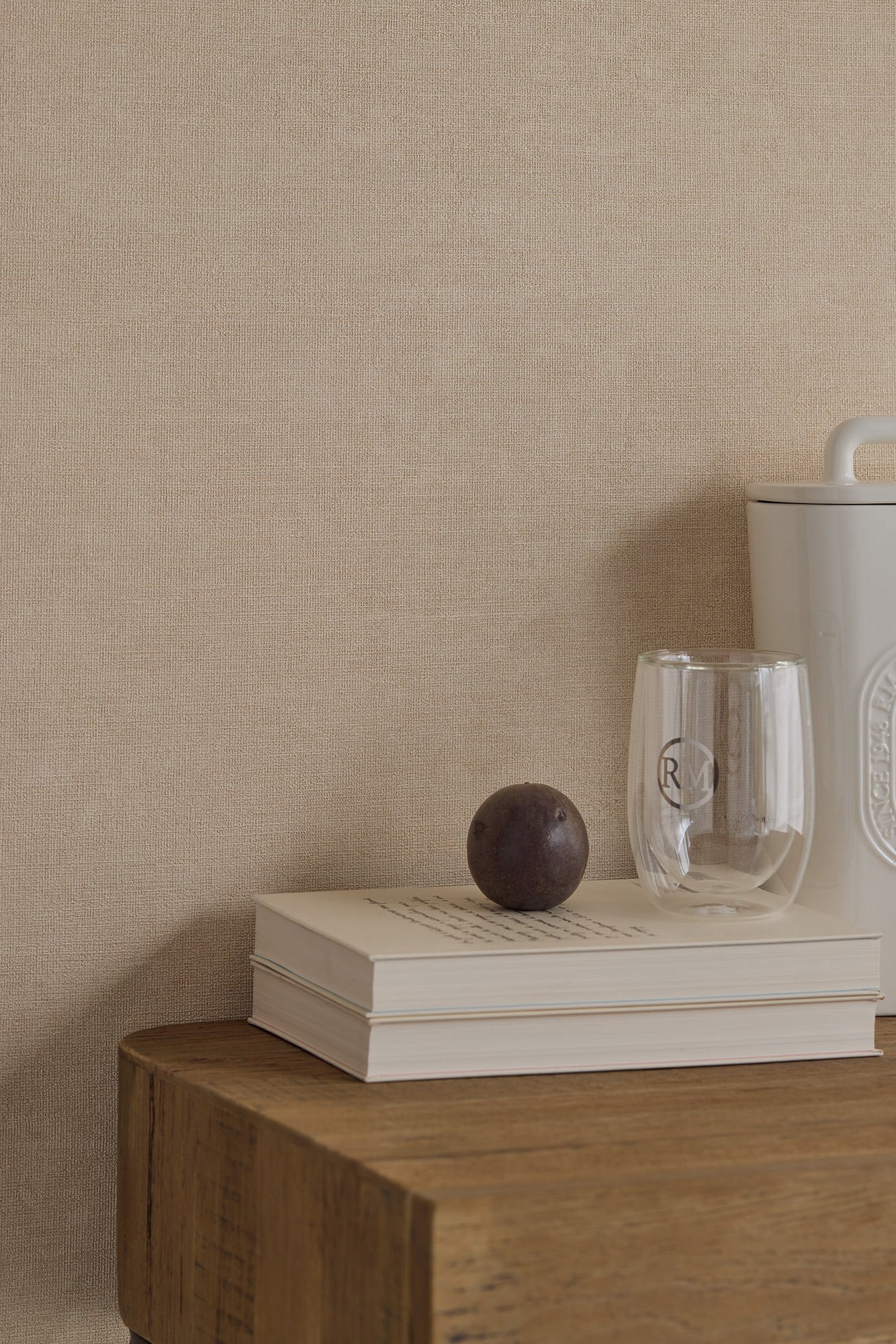 350586 Belgian Linen Brown/Taupe Wallpaper by Eijffinger
