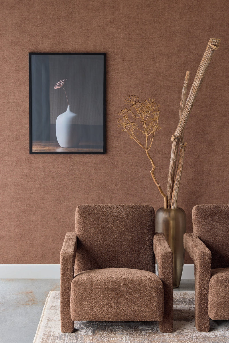 350592 Rustic Plain Orange/Terracotta Wallpaper by Eijffinger