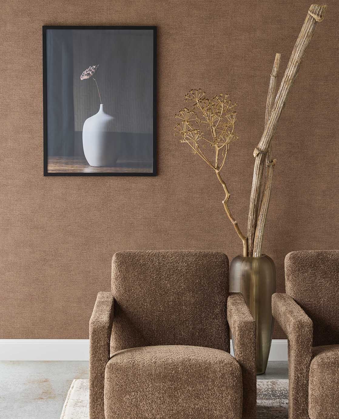 350592 Rustic Plain Orange/Terracotta Wallpaper by Eijffinger