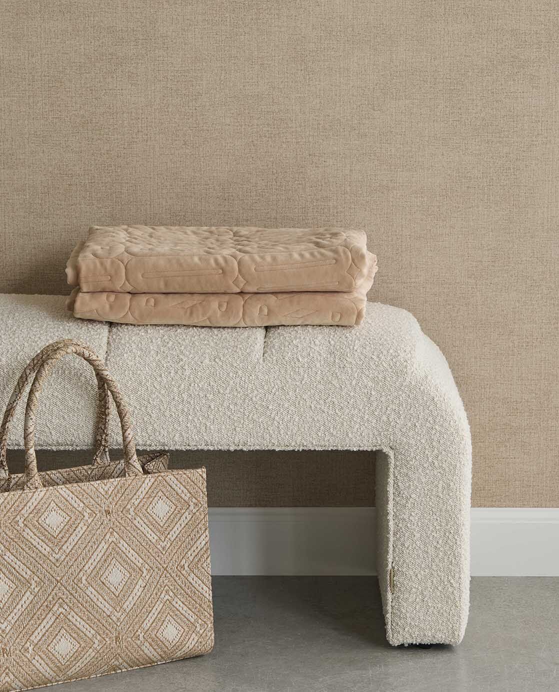 350594 Rustic Plain Beige/Sand Wallpaper by Eijffinger