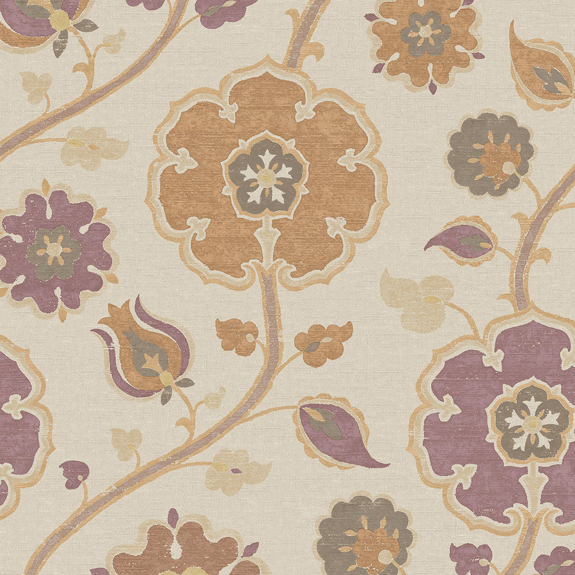 350611 Flowers Sand/Beige Amber Wallpaper by Eijffinger