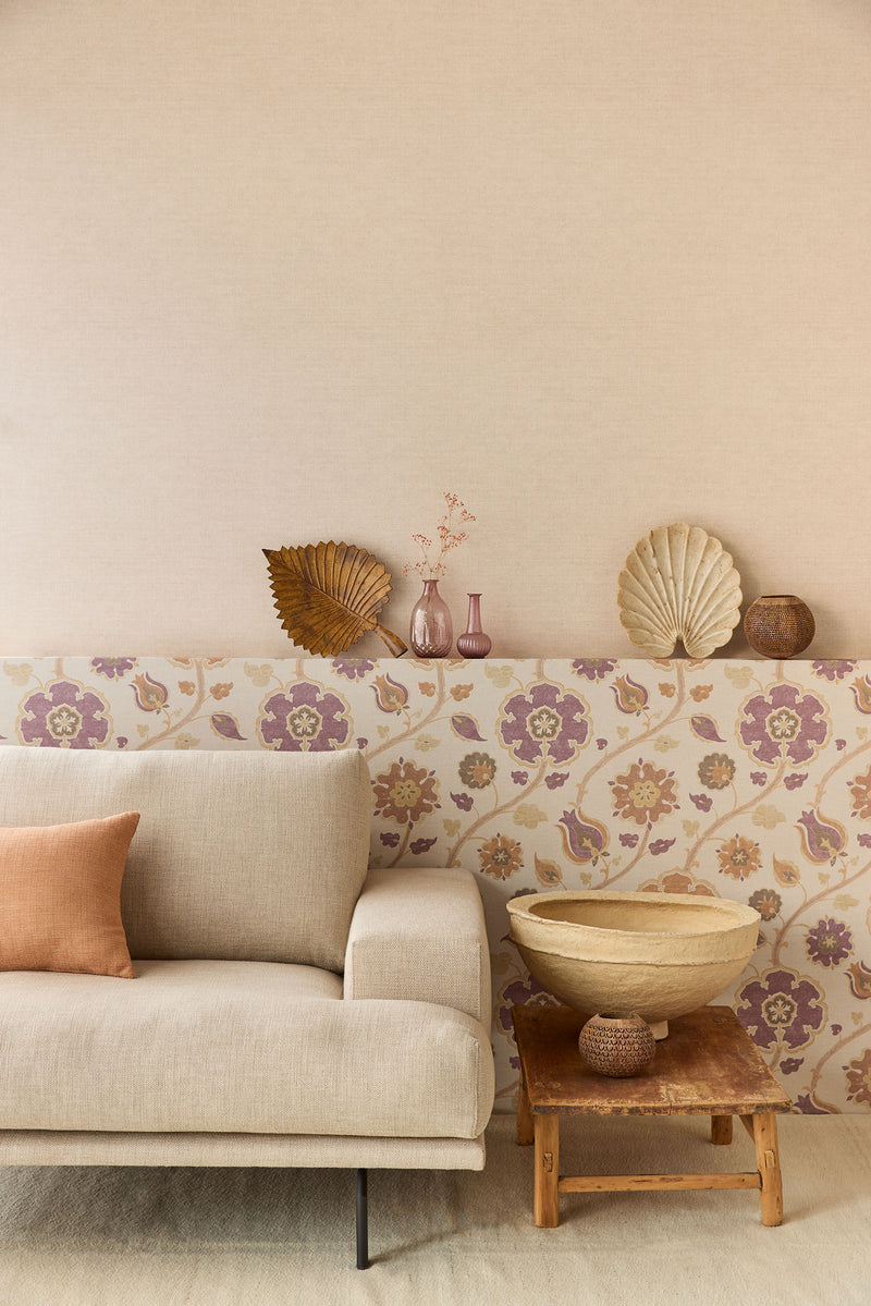 350611 Flowers Sand/Beige Amber Wallpaper by Eijffinger