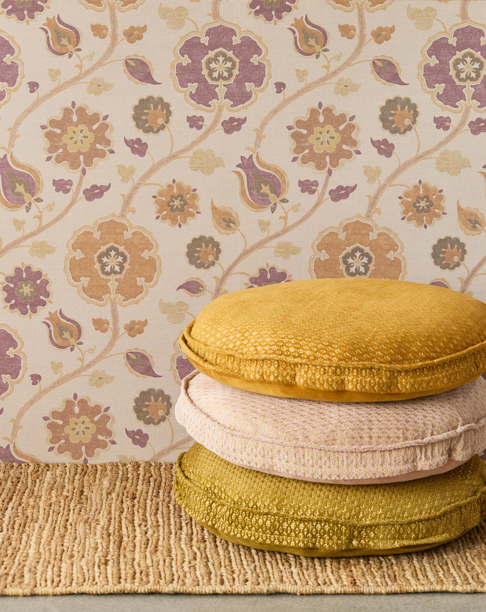 350611 Flowers Sand/Beige Amber Wallpaper by Eijffinger