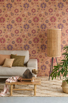 350612 Flowers Red Amber Wallpaper by Eijffinger