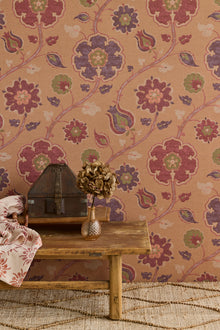 350612 Flowers Red Amber Wallpaper by Eijffinger