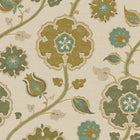 350613 Flowers Green Amber Wallpaper by Eijffinger