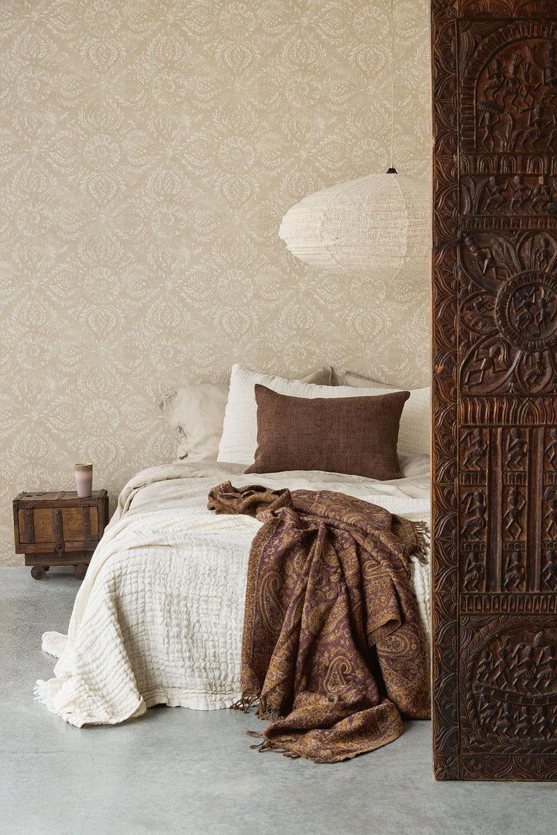 350620 Ornaments Beige Amber Wallpaper by Eijffinger