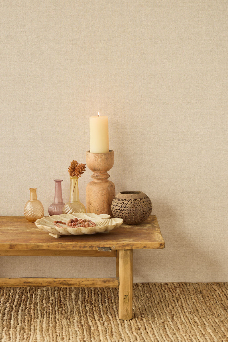 350632 Plain Silk Rose Gold Amber Wallpaper by Eijffinger