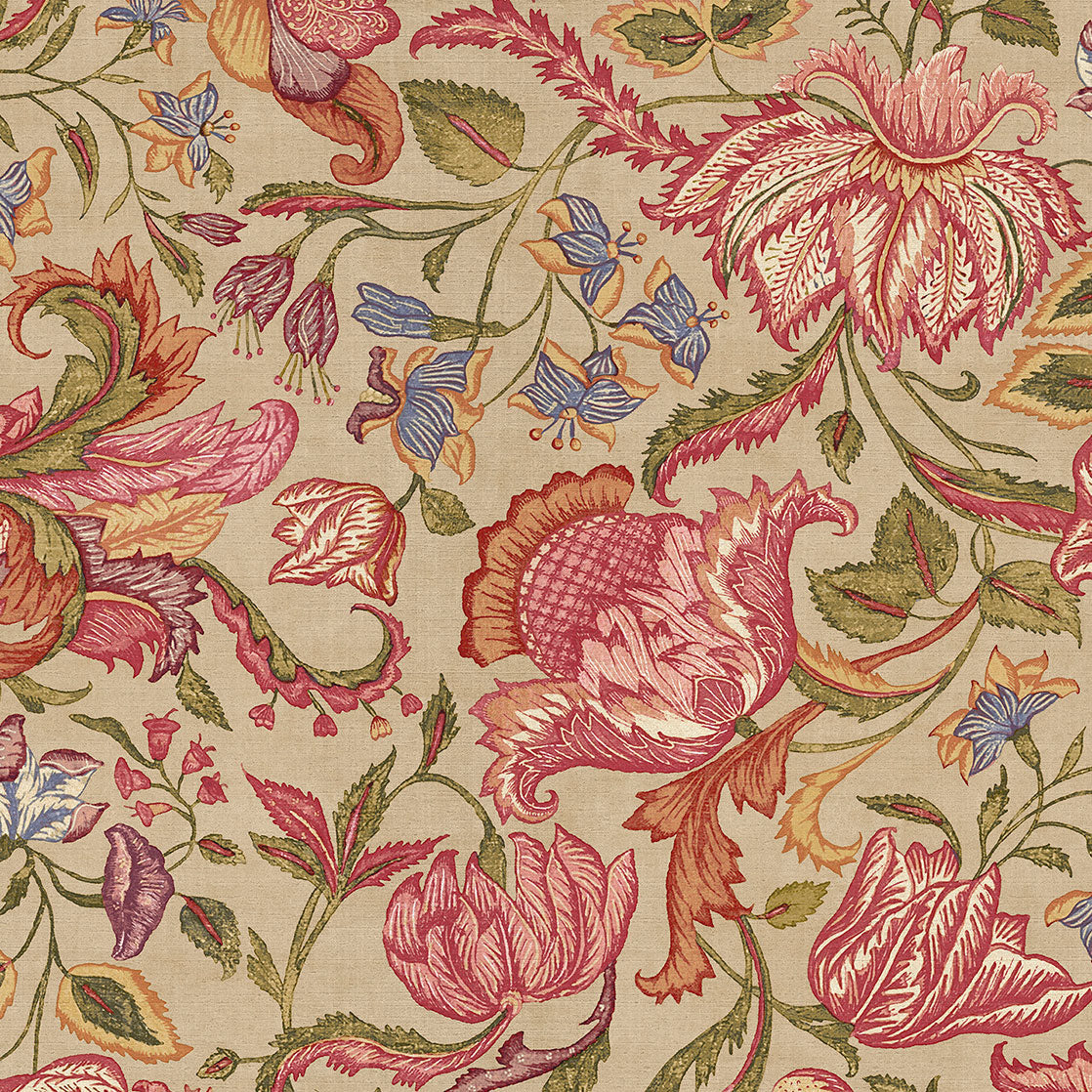 Jacobean Beige/Red Amber Wallpaper by Eijffinger
