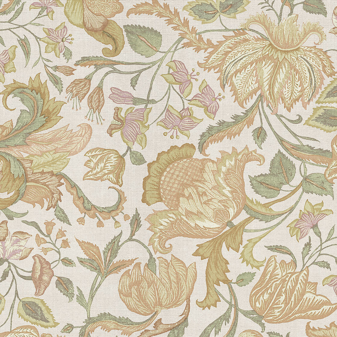 350642 Jacobean Apricot Amber Wallpaper by Eijffinger