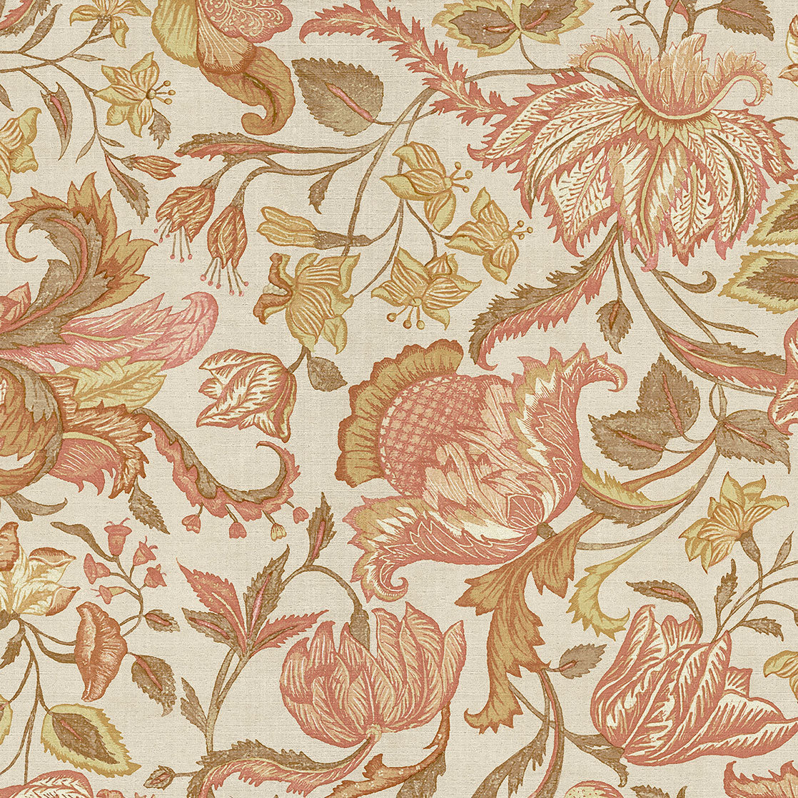 350643 Jacobean Sienna Amber Wallpaper by Eijffinger