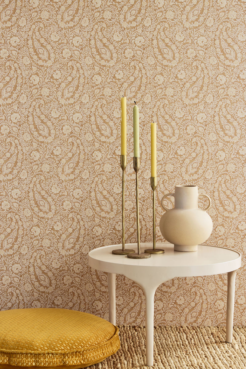 350651 Paisley Patches Straw Amber Wallpaper by Eijffinger