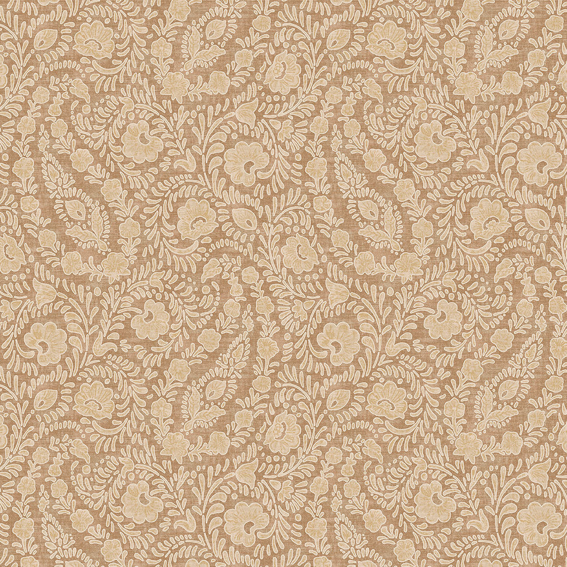 350652 Paisley Patches Caramel Amber Wallpaper by Eijffinger