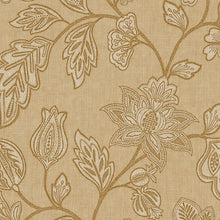 350661 Ikat Flower Trail Amber Amber Wallpaper by Eijffinger