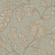 Ikat Flower Trail Blue Amber Wallpaper by Eijffinger