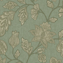 350665 Ikat Flower Trail Jade Amber Wallpaper by Eijffinger
