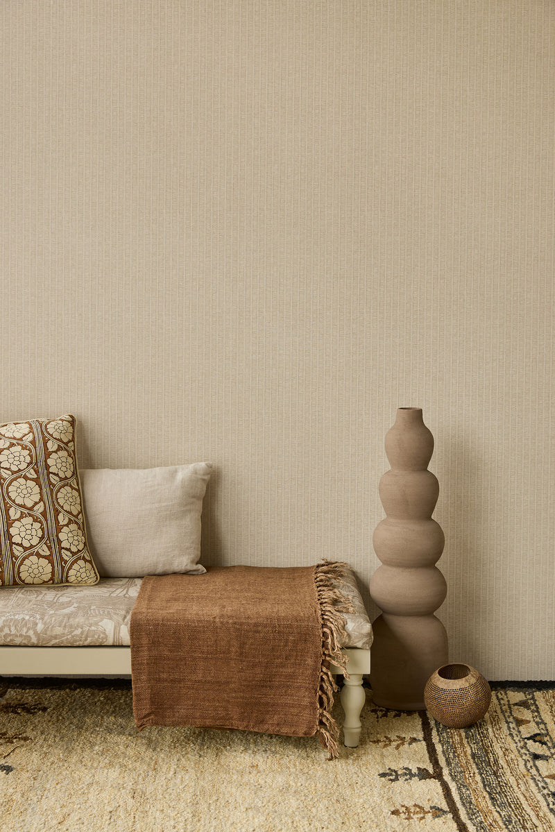 350671 Natural Weave Sand Amber Wallpaper by Eijffinger