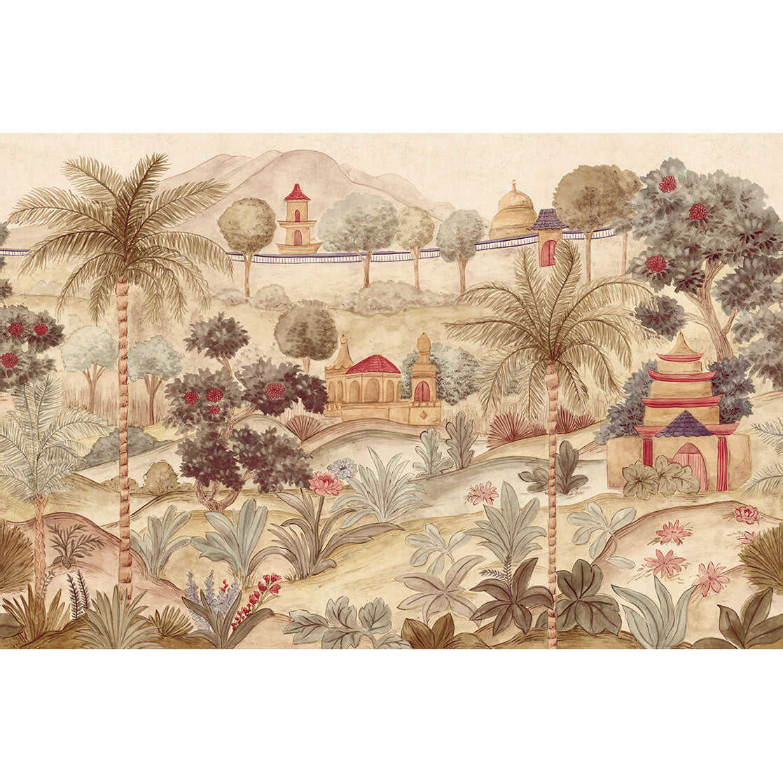 350681 Majestic Garden Sienna Amber Mural by Eijffinger