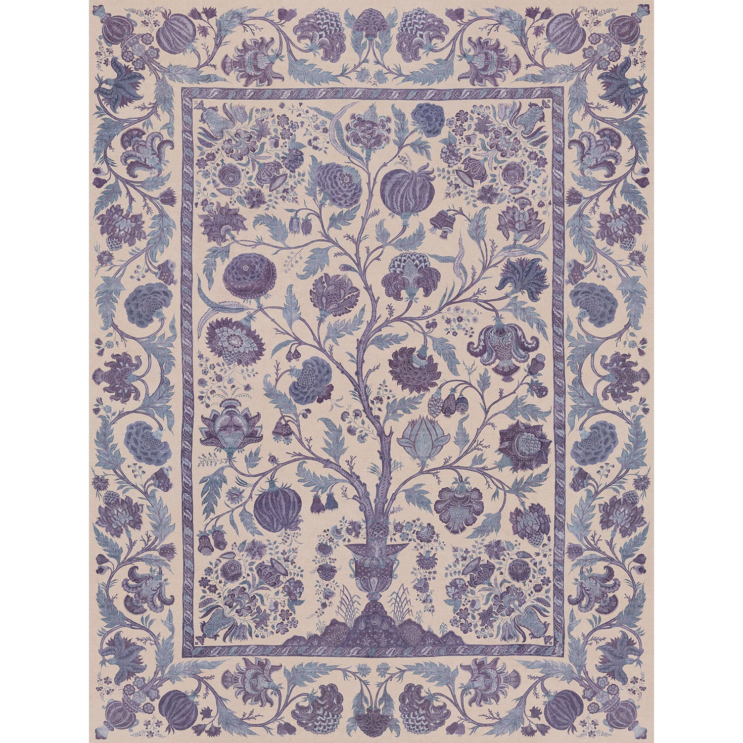 350686 Tree of Life Indigo Amber Mural by Eijffinger