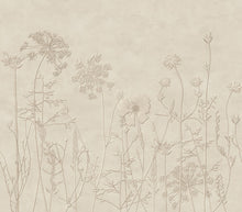 350701 Silhouette Flowers Beige/Sand Mural by Eijffinger