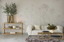 350702 Silhouette Flowers Brown/Taupe Mural by Eijffinger