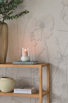350702 Silhouette Flowers Brown/Taupe Mural by Eijffinger
