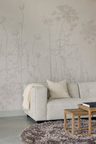 350702 Silhouette Flowers Brown/Taupe Mural by Eijffinger