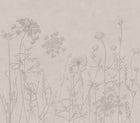 350702 Silhouette Flowers Brown/Taupe Mural by Eijffinger