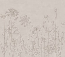 350702 Silhouette Flowers Brown/Taupe Mural by Eijffinger
