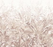 350708 Linen Leaves Brown/Taupe Mural by Eijffinger