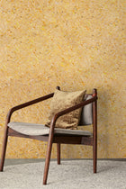 350814 Textured Plain Ocher Felt Wallpaper by Eijffinger