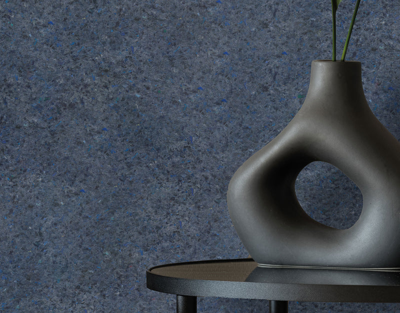 350817 Textured Plain Navy Blue Felt Wallpaper by Eijffinger