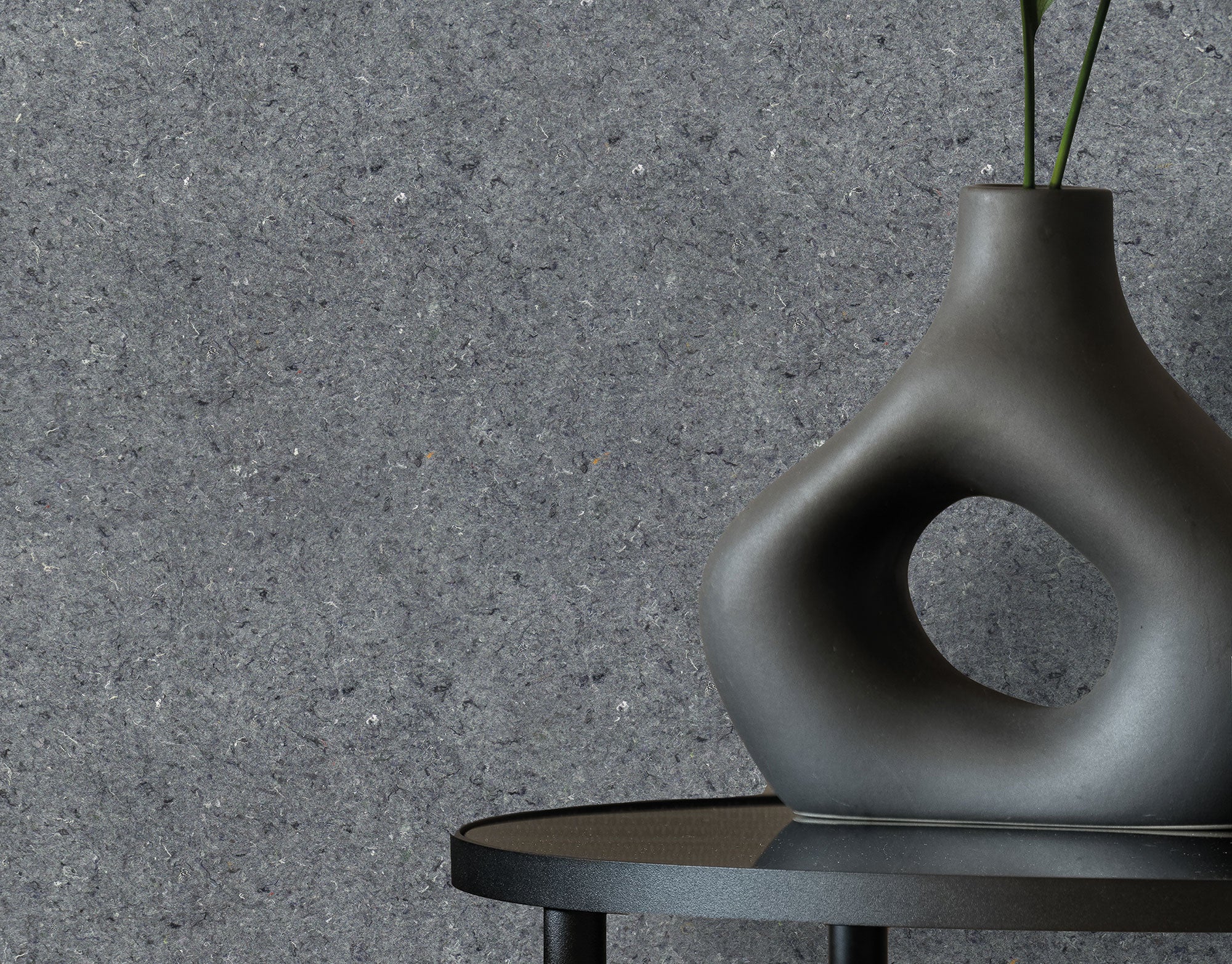 350819 Textured Plain Grey Felt Wallpaper by Eijffinger