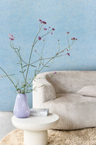 350823 Textured Plain Light Blue Felt Wallpaper by Eijffinger