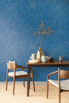 350825 Textured Plain Blue Felt Wallpaper by Eijffinger