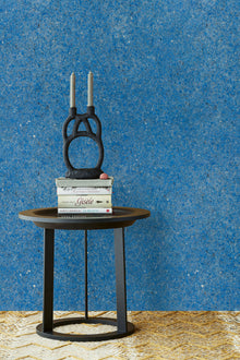 350825 Textured Plain Blue Felt Wallpaper by Eijffinger