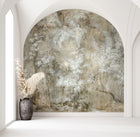 35095 Floral Beige and Silver Grey City Romance Mural by Galerie