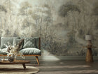 35098 Floral Beige and Green City Romance Mural by Galerie