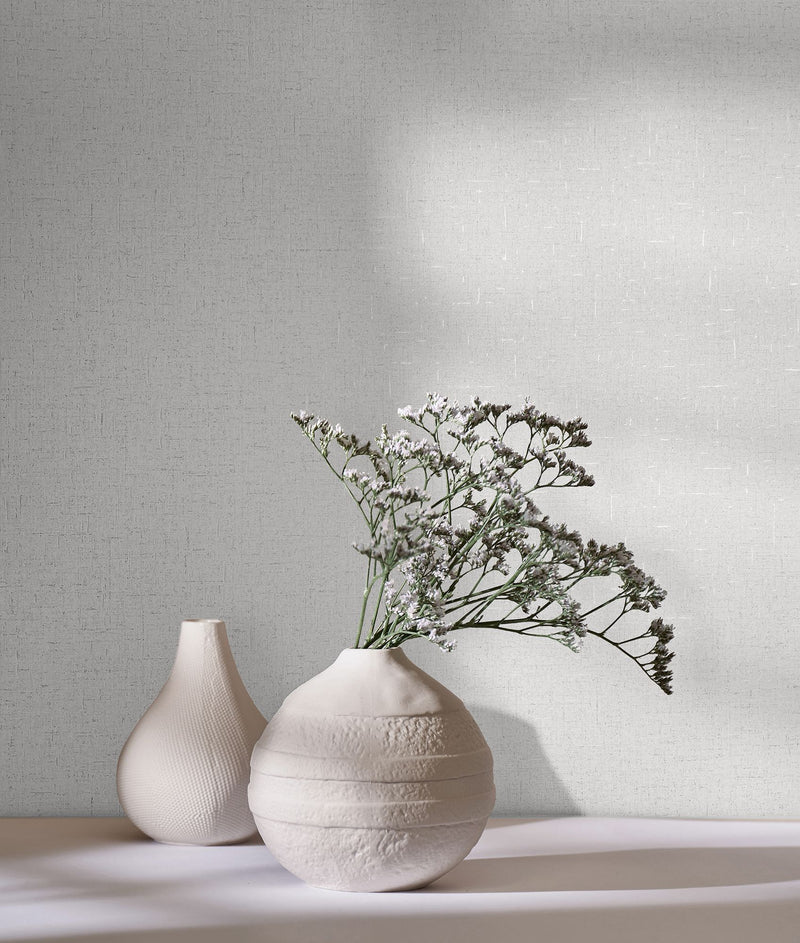 35109 Uni Silver Grey City Romance Wallpaper by Galerie