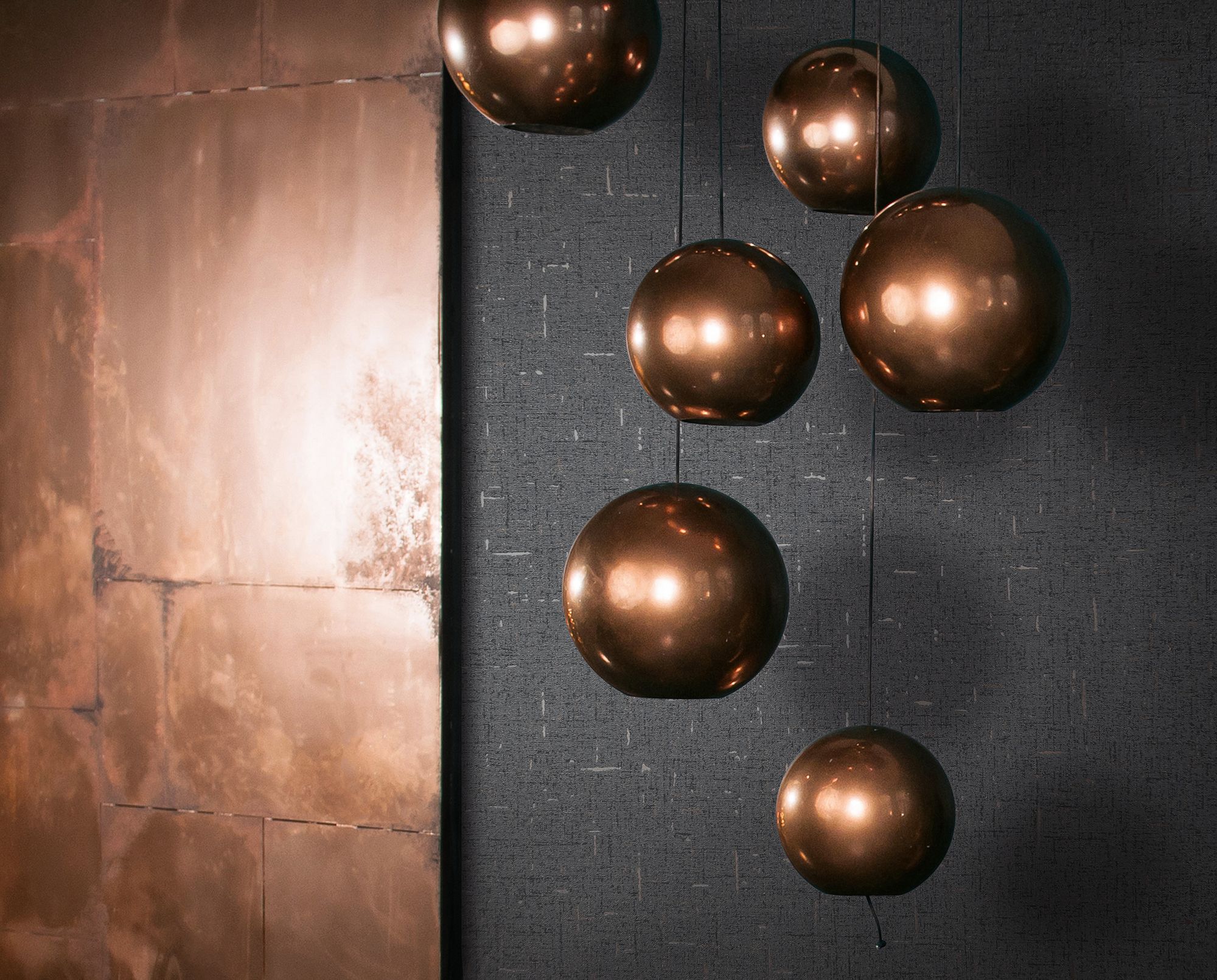 35111 Uni Black and Gold City Romance Wallpaper by Galerie