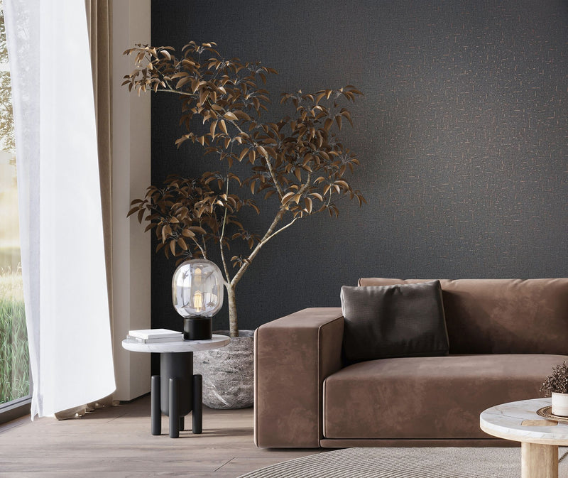 35111 Uni Black and Gold City Romance Wallpaper by Galerie