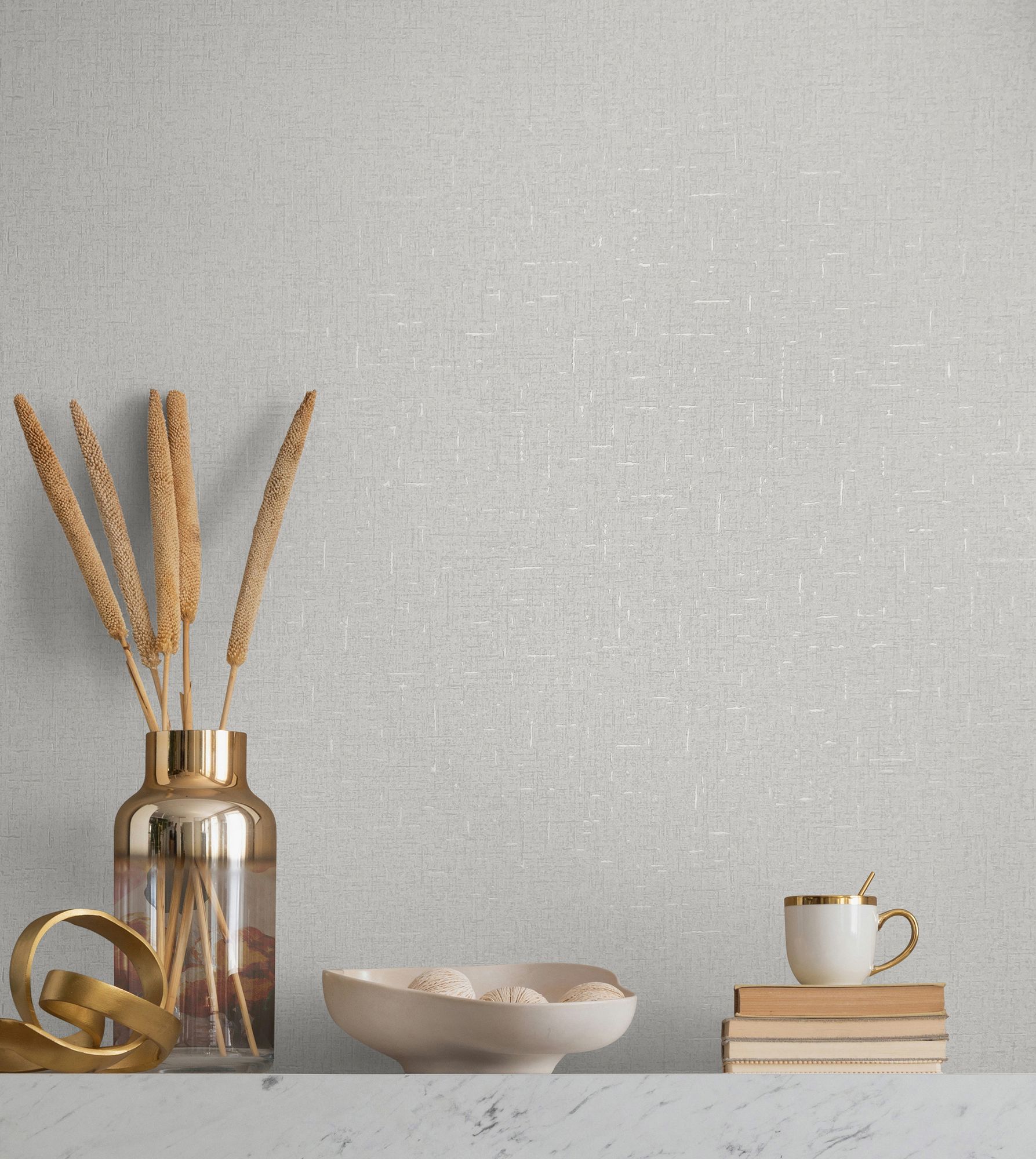 35116 Uni Silver Grey and Beige City Romance Wallpaper by Galerie