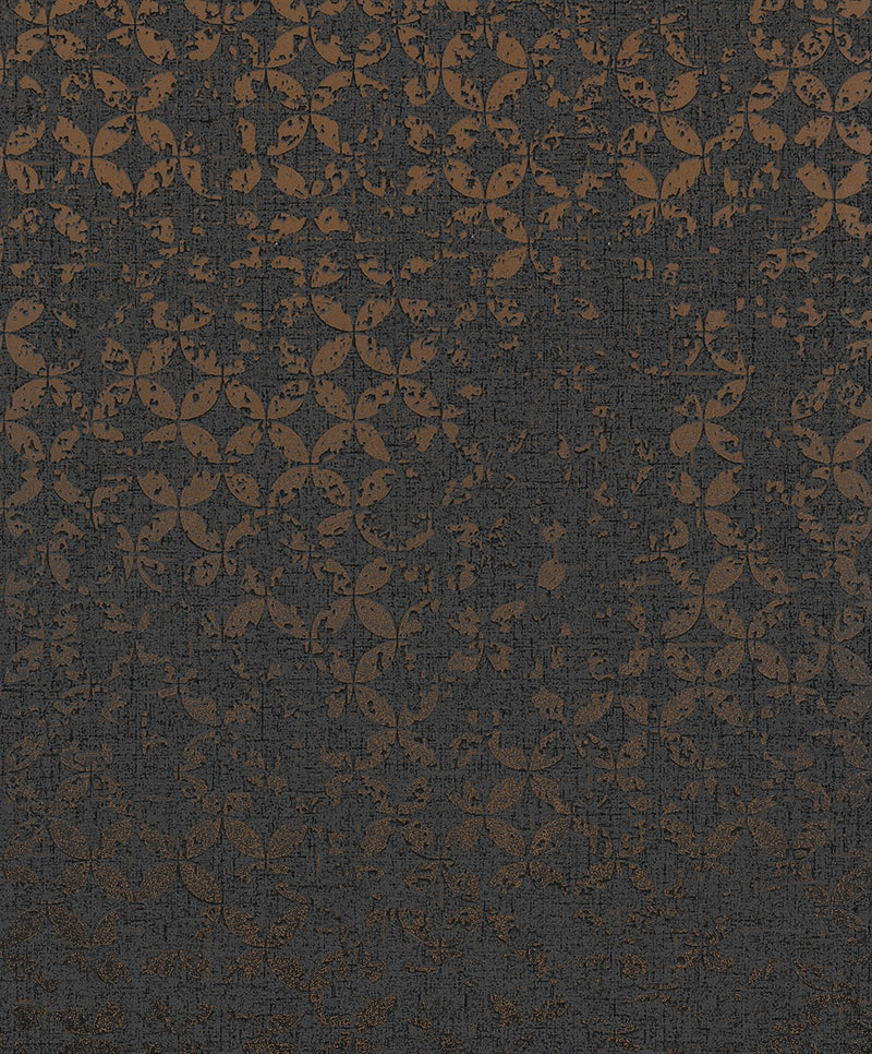 35119 Graphics Black and Bronze Brown City Romance Wallpaper by Galerie