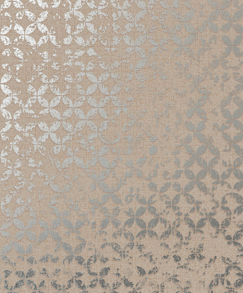 35120 Graphics Orange and Silver Grey City Romance Wallpaper by Galerie