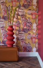 351225 Facet Orange Wallpaper by Eijffinger
