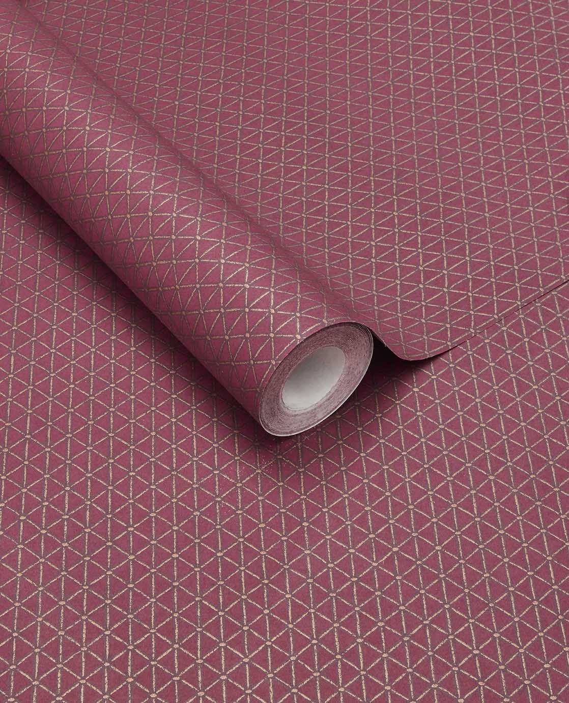 351226 Facet Red Wallpaper by Eijffinger