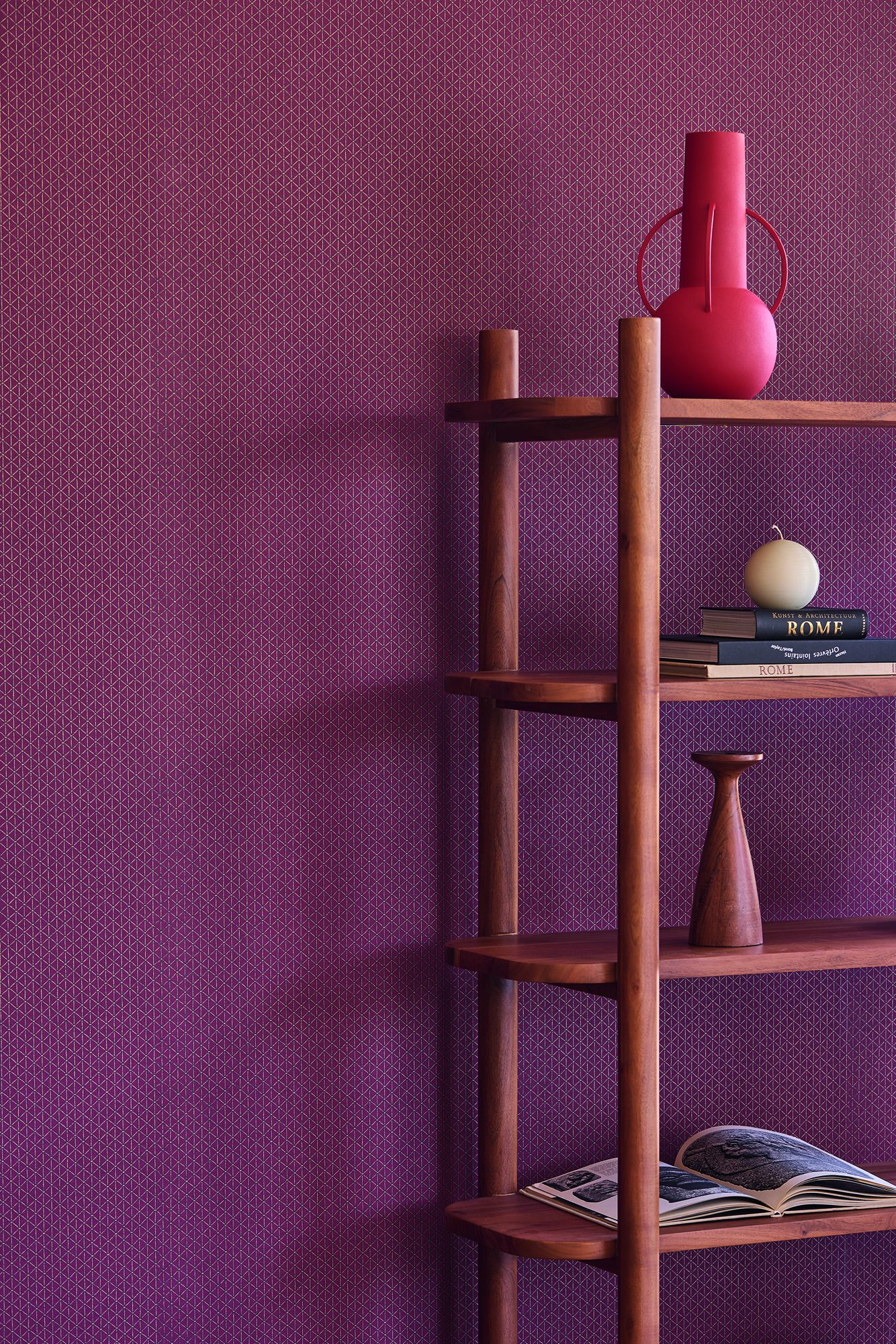 351226 Facet Red Wallpaper by Eijffinger