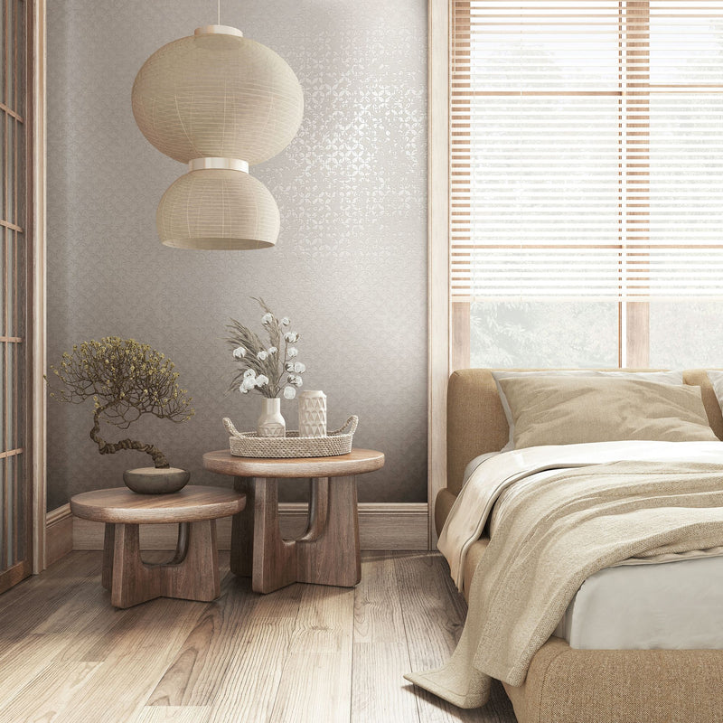 35122 Graphics Beige and Silver Grey City Romance Wallpaper by Galerie