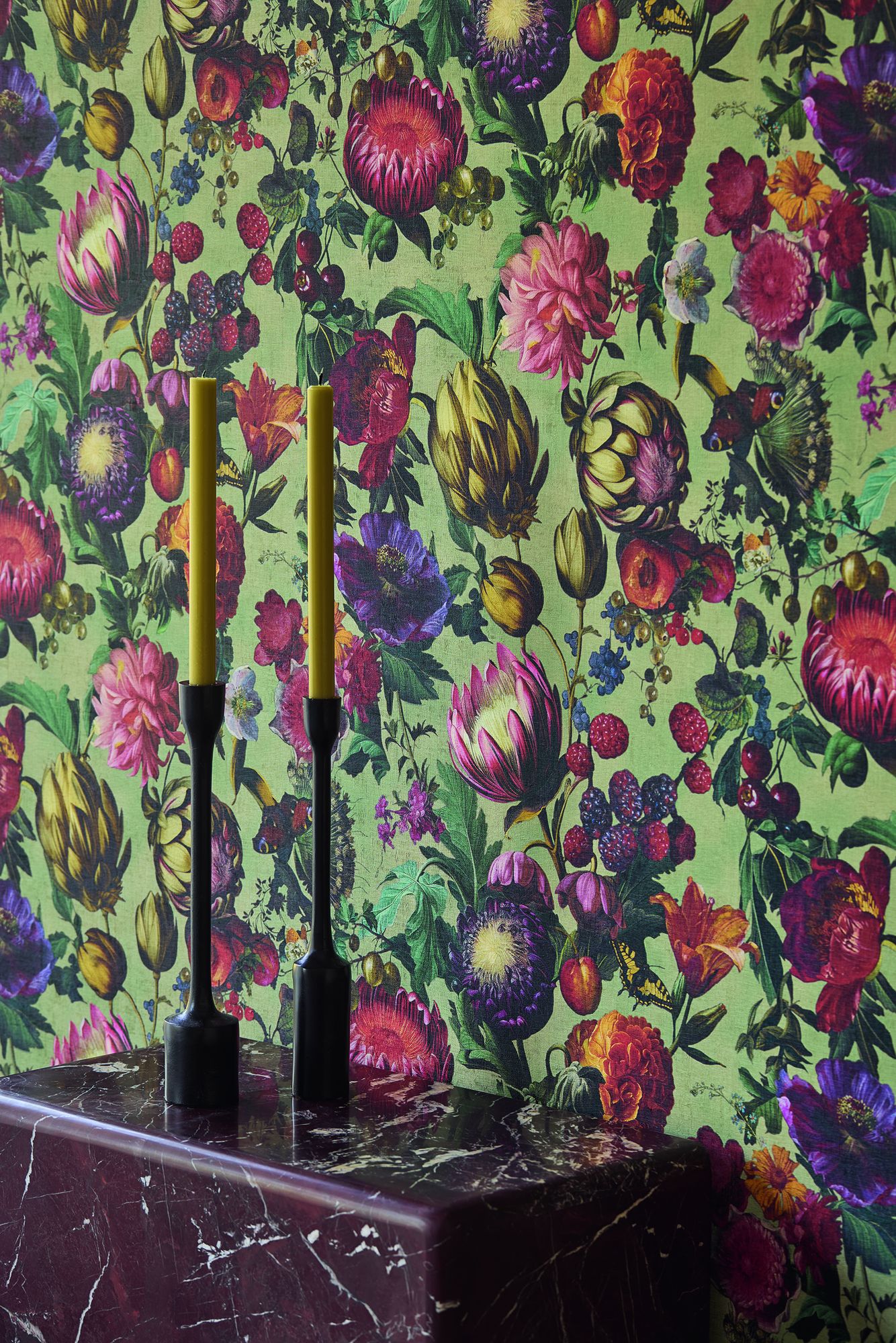 351231 Flourish Green Wallpaper by Eijffinger